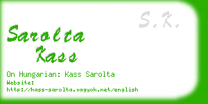 sarolta kass business card